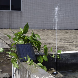 Bomba de fuente Solar de 2,5 W, alimentado por energía Solar de agua para baño de pájaros decorativo con piedra, fuente de pared de cascada de jardín decorativa Solar - Product Image 4