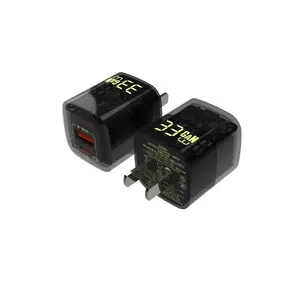 33W Design trasparente rapido da viaggio caricabatterie da parete per MacBook iPad per <span class=keywords><strong>iPhone</strong></span> USB tipo <span class=keywords><strong>C</strong></span> PD 20W GaN adattatore spina elettrico - Product Image 1