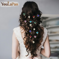 YouLaPan – accessoires de cheveux exquis pour femmes, ensemble d'épingles à cheveux de mariée avec diamants d'eau, faites à la main, pour banquet, danse, usage quotidien, YXA216