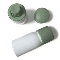 Vente en gros usine – Flacon pulvérisateur cylindrique 50 ml avec bouchon vert, en PET, vide, pour emballage cosmétique, sérum, tonique, soins de la peau, sérigraphie