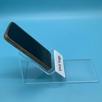 Présentoir de téléphone portable de comptoir imprimé de marque avec support d'étiquette de prix supports d'affichage de téléphone portable