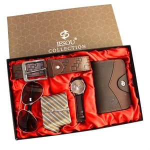 Set Regalo di Moda Maschile: Orologio, Portafoglio, Portachiavi, Set di Profumi in Elegante Confezione Regalo per Festa del Papà, San Valentino, Compleanno - Product Image 3