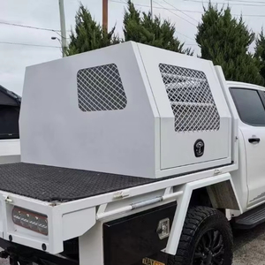 TrailBlaze Waterproof Powder Coated Aluminum Ute Canopy Welded Seams 4x4 Featuring Dog <b>Box</b> Cage Tool Boxes <b>Lockable</b> Design - Product Image 1