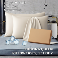 Taies d'oreiller classiques premium rafraîchissantes pour lit Queen Size – Idéales pour les personnes ayant chaud la nuit, réduisent les rides et les frisottis, plus douces