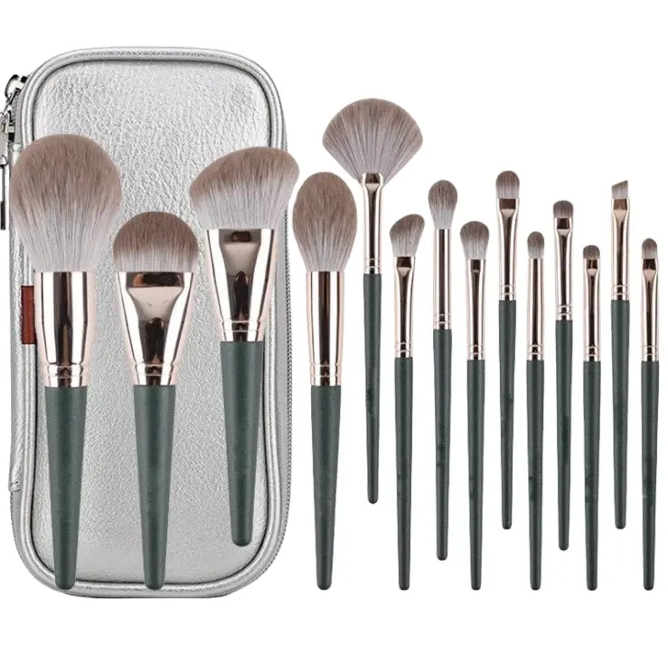 Hot style cosmetics tools 14 high quality wholesale customization makeup brush kit