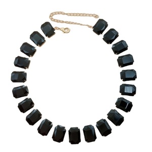 Conjunto de Collar y Pulsera de Piedras Preciosas de Cristal Rectangulares de Colores Mezclados, Directo de Fábrica, con Engaste Octagonal, Eslabones de Cristal y Cobre, Nuevo y Lujoso - Product Image 6
