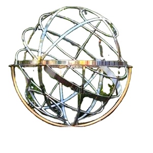 Escultura de Esfera Armilar Moderna Hecha a Mano en Acero Inoxidable 304/316 de Alto Brillo, Tallada con Láser, Decoración de Jardín para Exteriores, Lujo para Centros Comerciales - Product Image 3