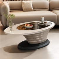 Table Basse Électrique Moderne Simple en Bois avec Plateau en Marbre et Meuble TV Design – Mobilier de Salon Haut de Gamme Luxe Facile à Nettoyer