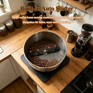 Bandeja de Enfriamiento para Granos de Café de 1000g, Plato de Disipación de Calor para Tostadora de Café Rotatoria Comercial - Product Image 6