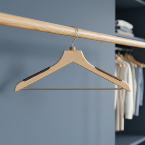 Cintre en bois de luxe de qualité supérieure pour vêtements et sacs – Écologique, durable, taille et style personnalisables, crochets et rails détachables - Product Image 1