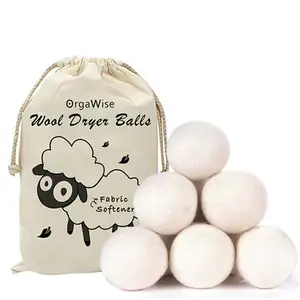 Nieuwe Trending Biologische 6 Pack Eco Wol Droger Ballen Nieuw-Zeeland Prive Logo Wollen Ballen Voor Wasgoed