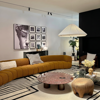 Canapé d'angle italien de luxe léger, trois places, design carré, gonflable, moderne, blanc, pour salon ou sous-sol