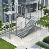 Escaliers extérieurs en acier galvanisé à chaud, durables et sur mesure, pour usage industriel et commercial |   Escaliers en acier extérieurs personnalisés