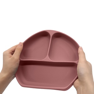 Plato de Silicona de Grado Alimenticio al por Mayor, Libre de BPA, Platos de Silicona para Niños, Plato de Silicona con Succión para Alimentación de Bebés - Product Image 1