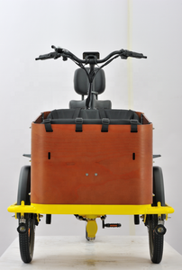 Electric Cargo Dreirad Frontlader 3-Rad <span class=keywords><strong>Trike</strong></span> mit Front Wood Box 48v City Bike Carrier Kinder und Haustier 4 Sitz Family <span class=keywords><strong>Trike</strong></span> - Product Image 6