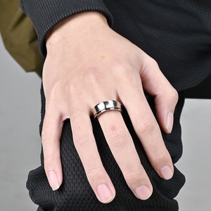 Street style minimalist concave <b>titanium</b> steel rotating <b>ring</b> for men, simple and fashionable, relieves anxiety, jewelry wholesal - Product Image 3