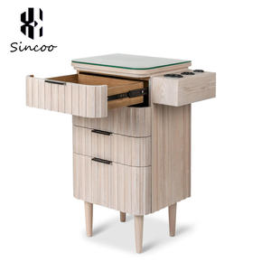 Premium Modern Barbershop Mirror Station Durable MDF Friendly Material Modular Design Freely Combinable Hair Salon <b>Tool</b> Cabinet - Product Image 2