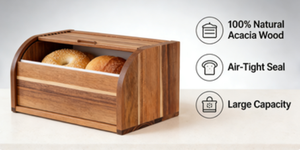 Cortador de Pan de Madera de Acacia para Panecillos y Muffins Ingleses - Product Image 2