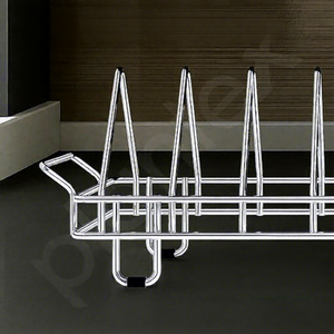 Étagère rectangulaire en métal sur pied, à un seul niveau, résistante à la rouille, pour rangement de cuisine, design minimaliste - Product Image 3