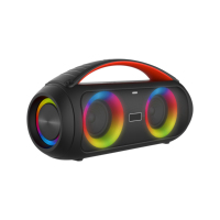 Party Wireless BoomBox Mini untuk Speaker 5.3 dengan Lampu RGB Warna-warni, Baterai 4500mAh & Remote Control