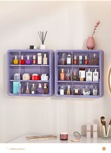 Large Wall Mounted Multifunctional Plastic Rectangle <strong>Waterproof</strong> Cosmetic Makeup <strong>Storage</strong> <strong>Box</strong> - Product Image 4