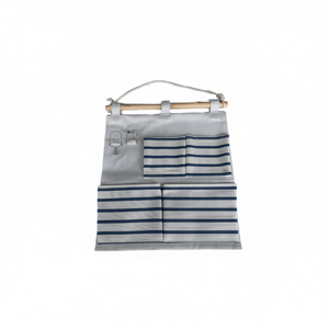 Mnj Hanging Storage Bag 4 Pockets Striped Fabric Wall Organizer For Closet Bedroom Use - Product Image 1