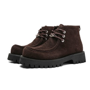 Botas para hombre 2025, nuevo estilo, suela gruesa, retro, de alta gama, botas de trabajo resistentes y elegantes, botas de desierto de cuero con revestimiento de gamuza - Product Image 5