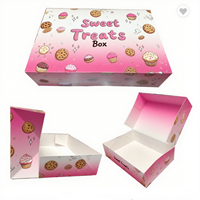 Grande Boîte à Biscuits Brookie Papier Carton Emballage Unique Rose Petite Boîte à Biscuits de Noël Personnalisée de Luxe