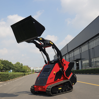 Gratis pengiriman kecil murah mini selip steer loader dengan ember lampiran berbeda