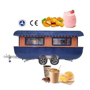 欧洲标准食品卡车定制户外厨房披萨早餐售货货车街快餐拖车