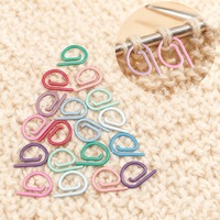 Marqueurs de mailles métalliques en forme de D, colorés, pour le tricot et le crochet, emballage personnalisé en gros