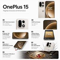 OnePlus 15 5G Version Globale Originale, Batterie Massif 7300 mAh, Écran LTPO 1.5K 165 Hz 6,7 pouces, Processeur Quad Core Snapdragon 8 Elite Gen 5