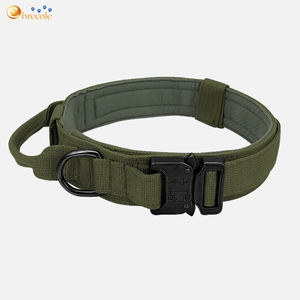 Sang Trọng Tùy Chỉnh Nhiệm Vụ Nặng Nề Polyester Dog Đào Tạo Cổ áos & Dây Dây Xích Vật Nuôi Lớn Với Có Thể Điều Chỉnh Kim Loại Khóa Chiến Thuật Phong Cách - Product Image 5