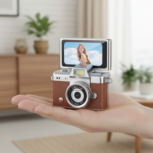 Mini caméra numérique à clapet 720P, caméra vidéo intelligente LK027 avec lampe torche, cadeau d'anniversaire pour enfants - Product Image 1