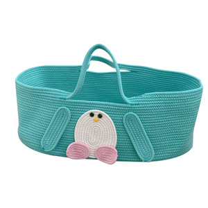 Ins Style Korean Style Eco-Friendly Woven Hand <strong>Basket</strong> Cute Baby Cradle Baby Going Out Portable <strong>Mobile</strong> Sleeping Bed - Product Image 5