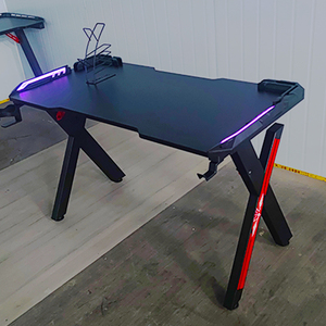 ホット販売RGBLEDカップホルダー調節可能な金属PUPCコンピューターテーブルゲーミングデスクゲーマーテーブル - Product Image 3