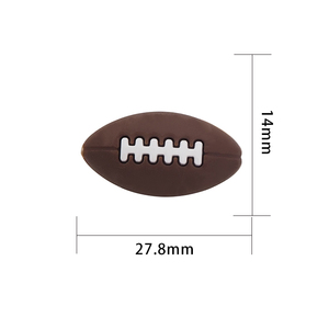 Personalizado bebé BPA libre fútbol adorable suelto de silicona para la joyería - Product Image 6