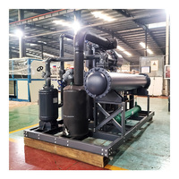 Refroidisseur évaporatif à vis combinant air et eau pour grands congélateurs, destiné aux entrepôts frigorifiques industriels