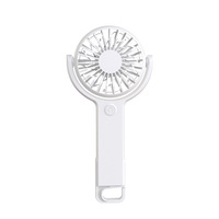 Ventilateur portable rechargeable USB Type-C de qualité supérieure à 5 vitesses avec crochet rotatif et support pour téléphone, idéal pour la randonnée en extérieur et l'utilisation sur bureau
