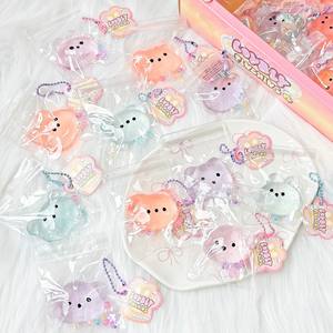 Commercio all'ingrosso di CHENXI <span class=keywords><strong>Mini</strong></span> Taba Mochi giocattoli Kawaii animali cibo frutta portachiavi personalizzato ciondolo soffice sollievo Stress - Product Image 5