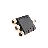 Connecteur circulaire blindé IP67 plaqué or 6 broches M8 prise A-code prise soudure étanche moulé M8 6pin connecteur adaptateur