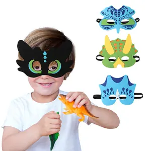 Vilt Kids Dinosaurus Masker Dier Cartoon Gezichtsmasker Halloween Podium Optreden Carnaval Feestmasker