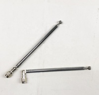Antena de Radio FM Telescópica de Aluminio con Conector -M/BNC, 6 Secciones, 490 mm de Longitud Extensible