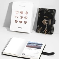Carnet de notes avec cadenas ciel étoilé |   Journal relié rigide A7 avec serrure et clé |   Carnet personnalisé OEM ODM au design astrologique vintage