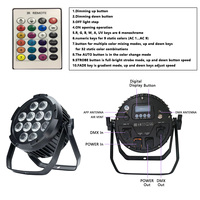 Haute luminosité étanche IP65 12X18W RGBWUV 6IN1 LED couleur 2.4G sans fil Wifi batterie à distance Par lumière pour KTV Party DJ