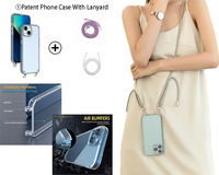 Étui de téléphone transparent en TPU anti-choc, mains libres, style simple, sac bandoulière, étui de protection pour collier, pour S22 Whale BT2206