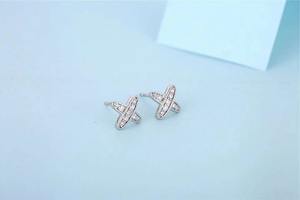 Pendientes de tuerca de moissanita redondos clásicos de moda Pass Tester con diseño de cruz en plata de ley - Product Image 3