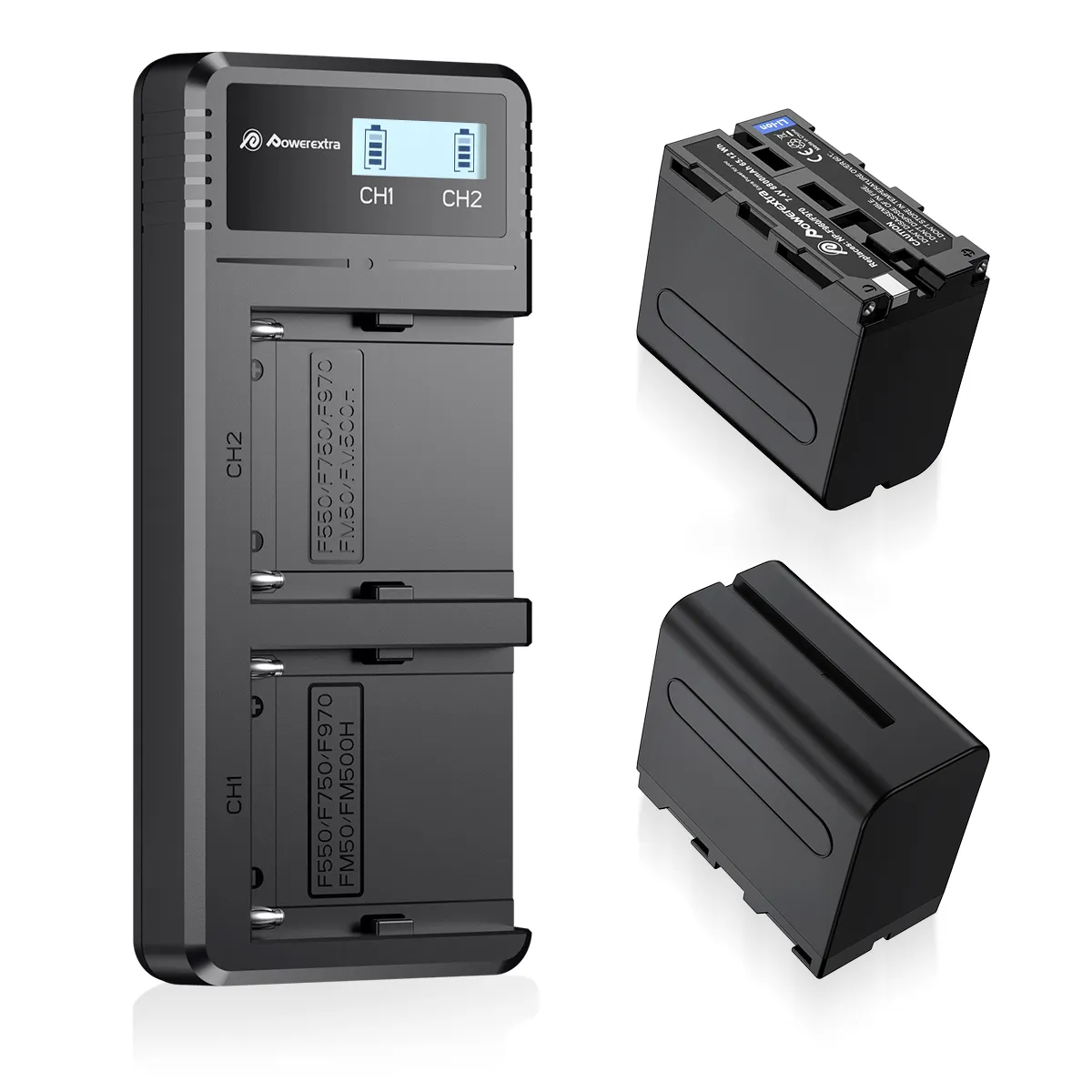 Li-ion Rechargeable 7.4V 8800mAh Digital Batteries Charger For Sony NP-F550 570 750 770 970 960 975