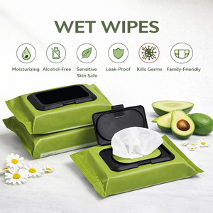 100% Viscose Wet Tissue Purified Water Skincare Nature Organic Cleansing Baby Wipes Wholesale - Product Image 4