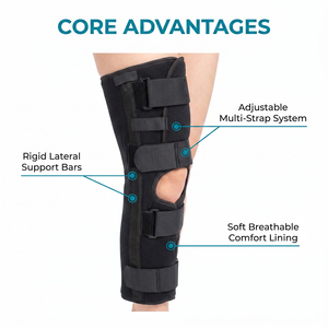 <span class=keywords><strong>Attelle</strong></span> de <span class=keywords><strong>Genou</strong></span> Respirante Portable pour Rééducation Orthopédique, Immobilisateur de <span class=keywords><strong>Genou</strong></span>, <span class=keywords><strong>Attelle</strong></span> de <span class=keywords><strong>Ligament</strong></span>, Immobilisateur de <span class=keywords><strong>Genou</strong></span> - Product Image 2